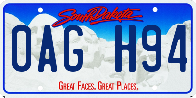 SD license plate 0AGH94