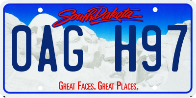 SD license plate 0AGH97