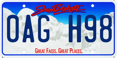 SD license plate 0AGH98