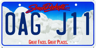 SD license plate 0AGJ11