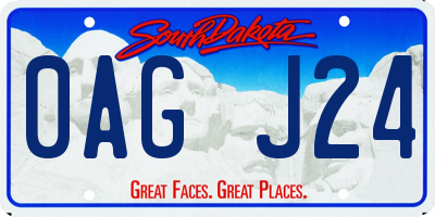 SD license plate 0AGJ24