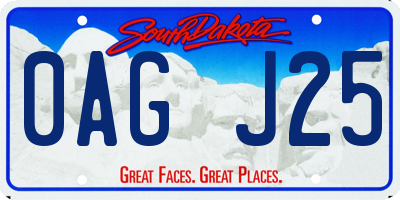 SD license plate 0AGJ25