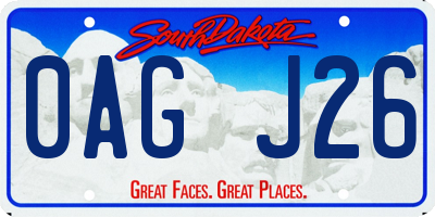 SD license plate 0AGJ26