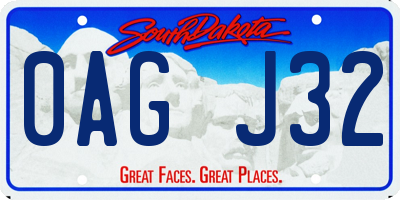 SD license plate 0AGJ32