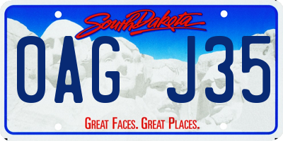 SD license plate 0AGJ35