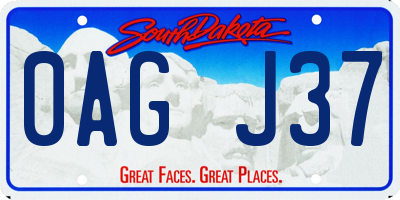 SD license plate 0AGJ37