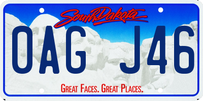 SD license plate 0AGJ46