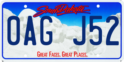 SD license plate 0AGJ52