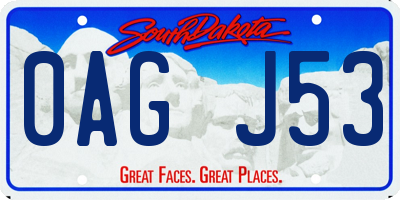 SD license plate 0AGJ53