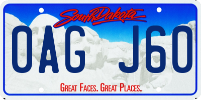 SD license plate 0AGJ60