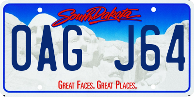 SD license plate 0AGJ64