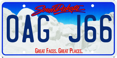 SD license plate 0AGJ66