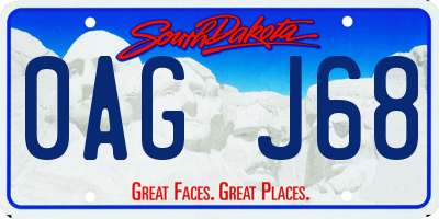 SD license plate 0AGJ68