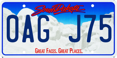 SD license plate 0AGJ75