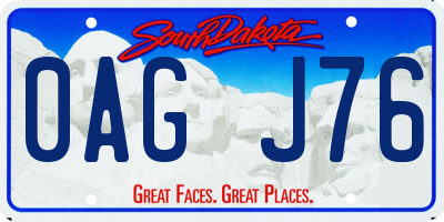 SD license plate 0AGJ76