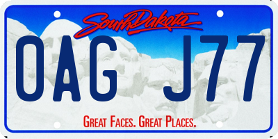 SD license plate 0AGJ77