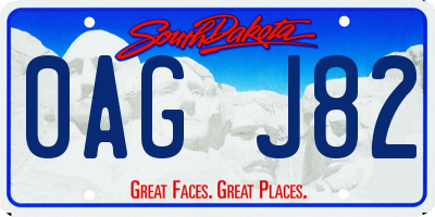 SD license plate 0AGJ82