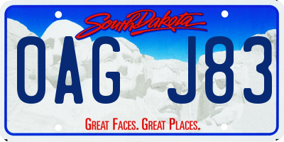 SD license plate 0AGJ83