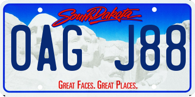 SD license plate 0AGJ88