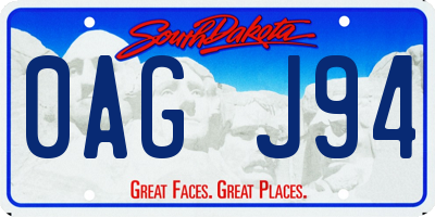 SD license plate 0AGJ94