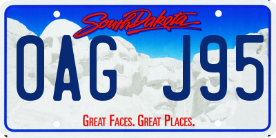 SD license plate 0AGJ95