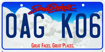 SD license plate 0AGK06