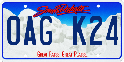 SD license plate 0AGK24