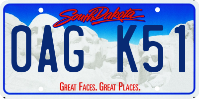 SD license plate 0AGK51