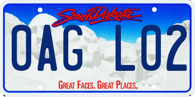 SD license plate 0AGL02