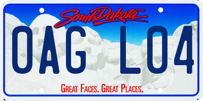 SD license plate 0AGL04