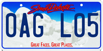 SD license plate 0AGL05