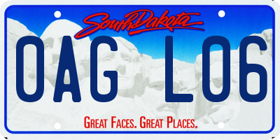 SD license plate 0AGL06