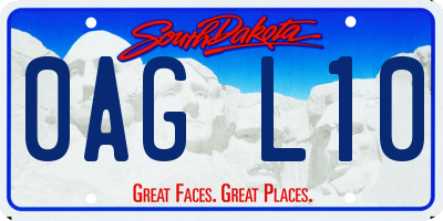 SD license plate 0AGL10