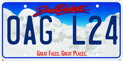 SD license plate 0AGL24