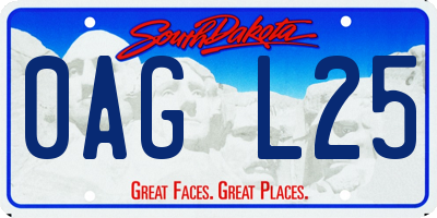 SD license plate 0AGL25