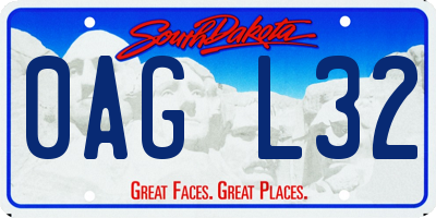 SD license plate 0AGL32