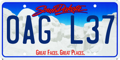 SD license plate 0AGL37