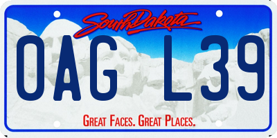 SD license plate 0AGL39