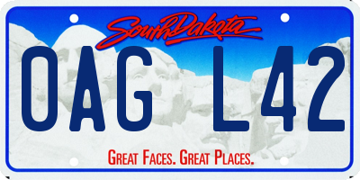 SD license plate 0AGL42