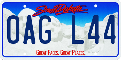 SD license plate 0AGL44