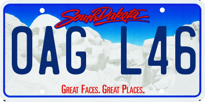 SD license plate 0AGL46