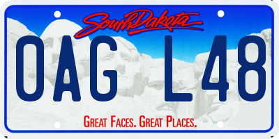 SD license plate 0AGL48