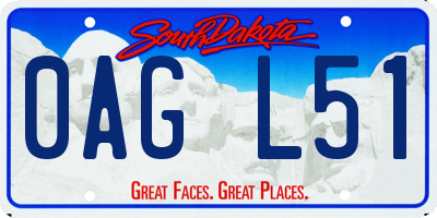 SD license plate 0AGL51