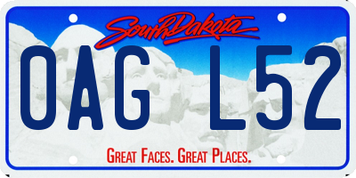 SD license plate 0AGL52