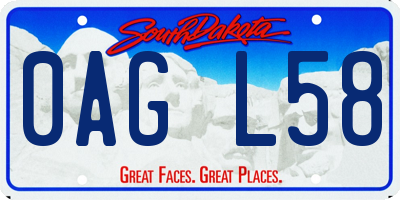 SD license plate 0AGL58