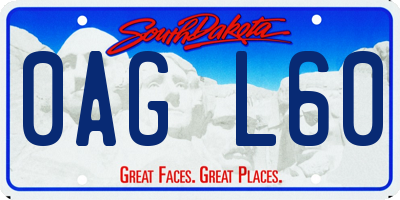 SD license plate 0AGL60