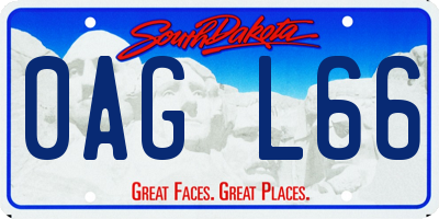 SD license plate 0AGL66