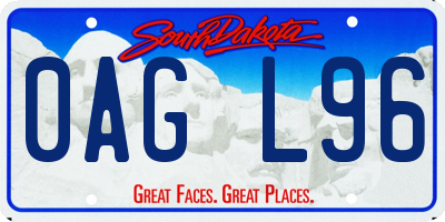 SD license plate 0AGL96