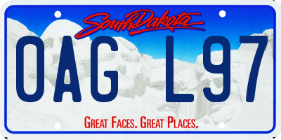 SD license plate 0AGL97