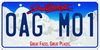 SD license plate 0AGM01